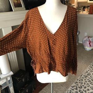 H&M cropped dress shirt